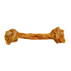 Ultra Chewy turkey tendon knotted bone front view, long-lasting dog chew