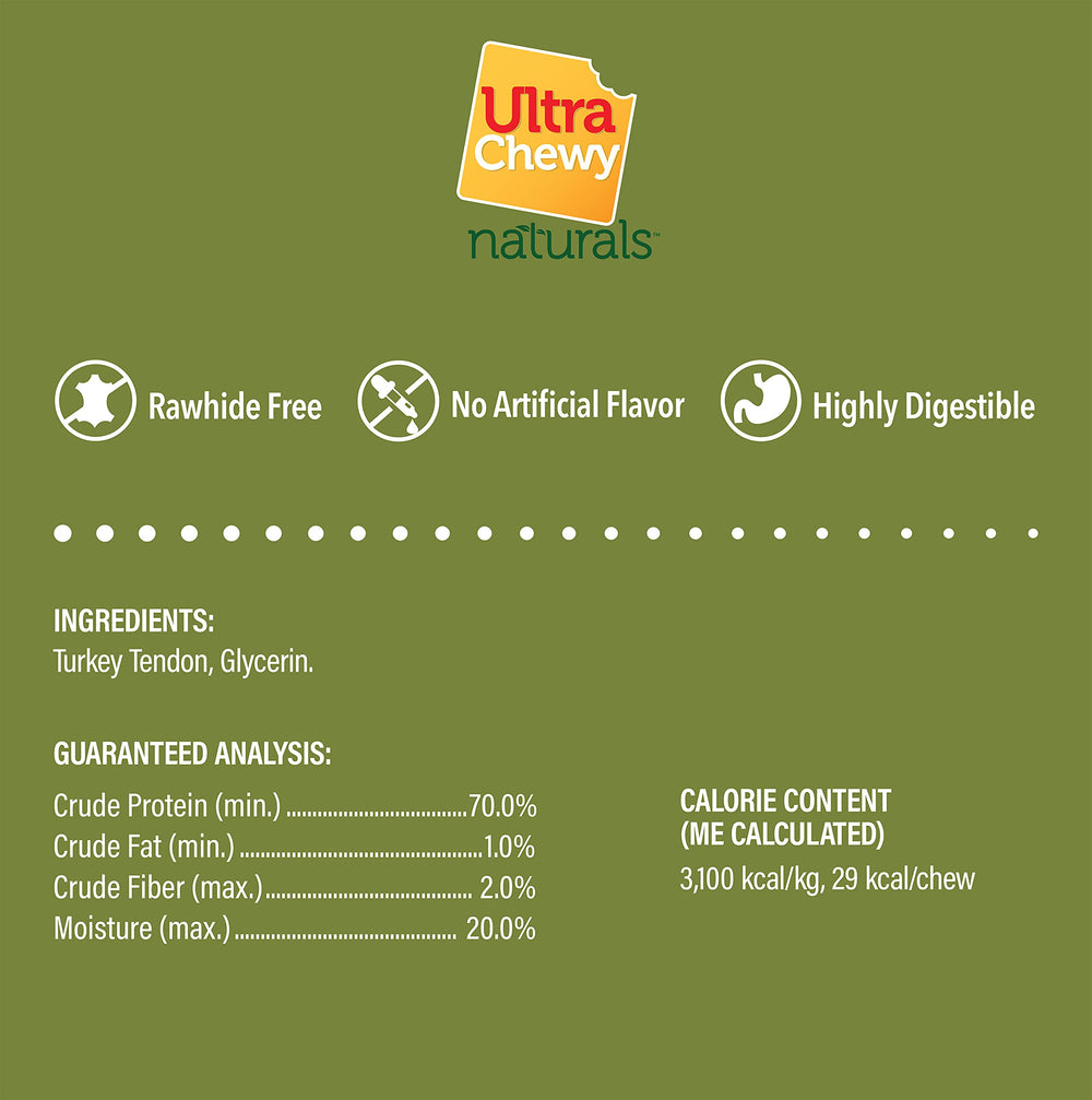 Single-ingredient turkey tendon rings, ideal for sensitive dogs.