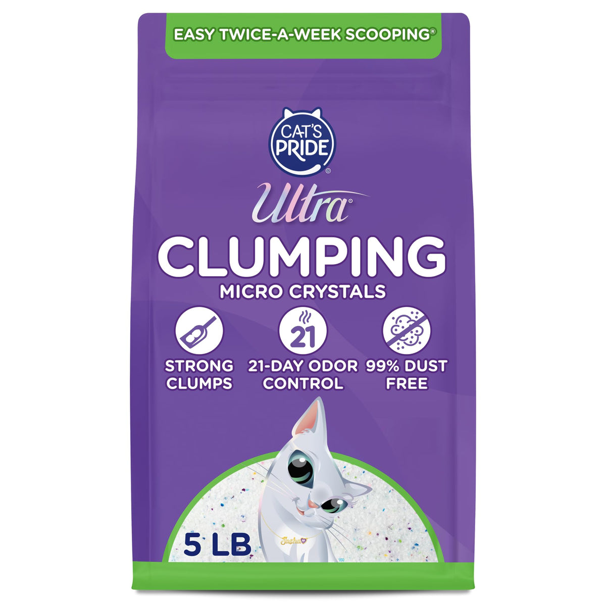 ULTRA clumping micro crystals cat litter clumps for easy scooping