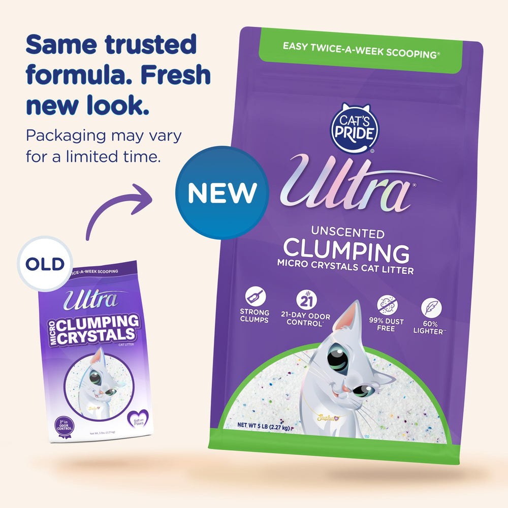 ULTRA dust-free micro crystals cat litter keeps your home cleaner