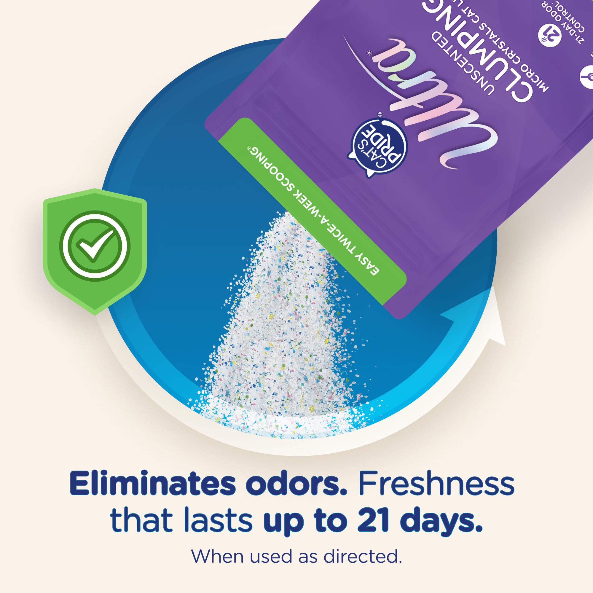 ULTRA fragrance-free litter creates an odor-neutral environment for sensitive noses