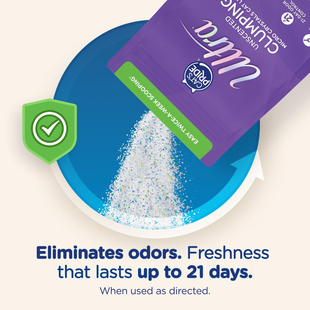 ULTRA fragrance-free litter creates an odor-neutral environment for sensitive noses