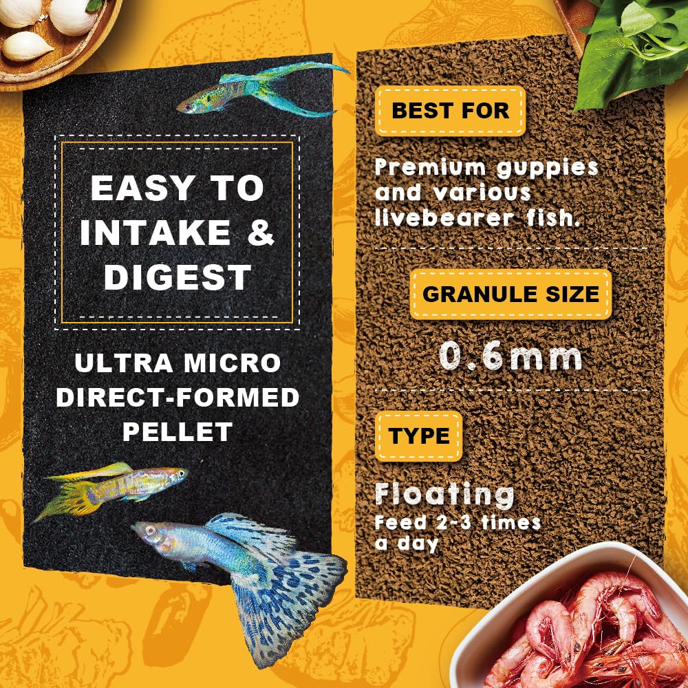 Ultra Fresh Apex Guppy Food breeding growth boost supports top-quality fry.