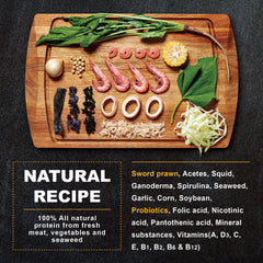 Ultra Fresh cichlid natural-ingredients pellet supports balanced nutrition.