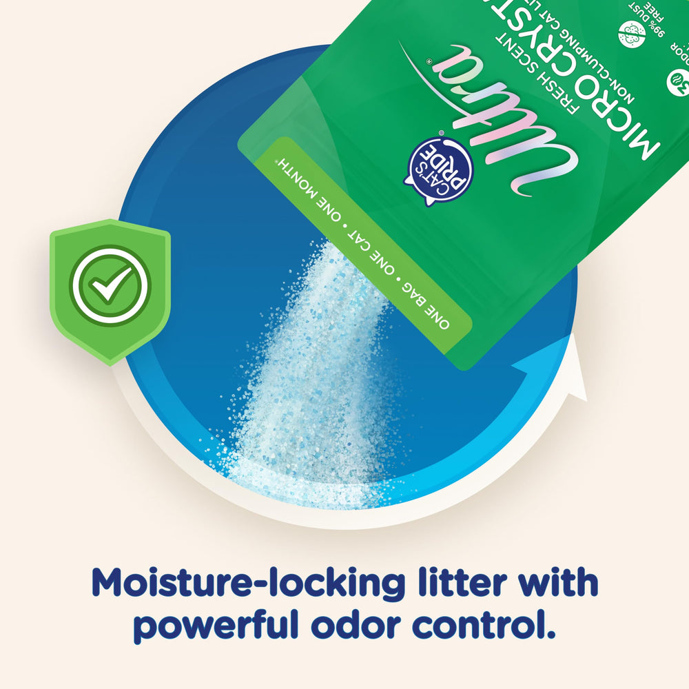 ULTRA Ultra Fresh non-toxic crystals are safe for pets and people.