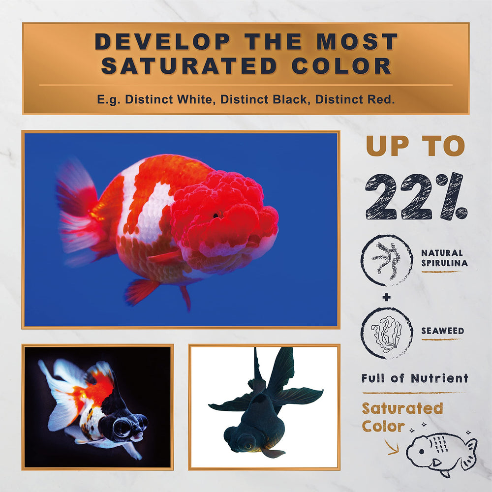 Ultra Fresh water clarity benefits visual with slow-sinking pellets