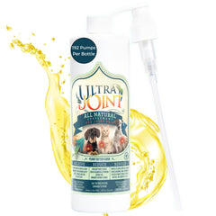 Ultra Joint bottle pour for easy dosing during active dog play.