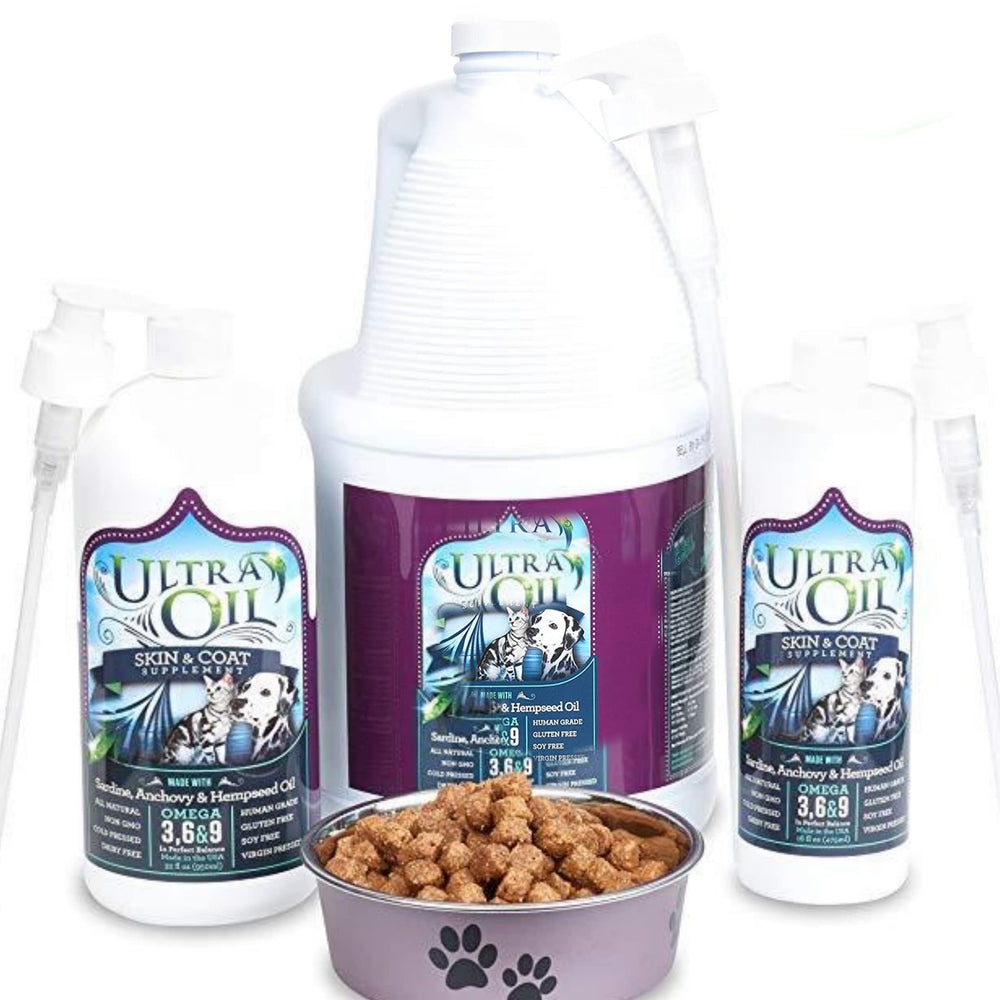 Ultra Oil Skin & Coat dog-cat health visual hints at vitality and well-being.