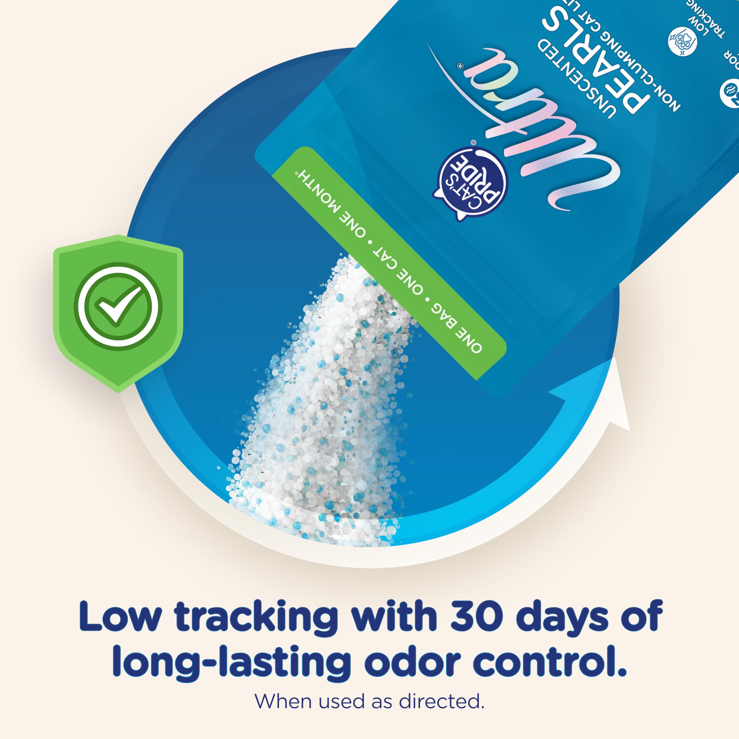ULTRA Ultra Pearls lightweight absorbent crystals facilitate easy handling.