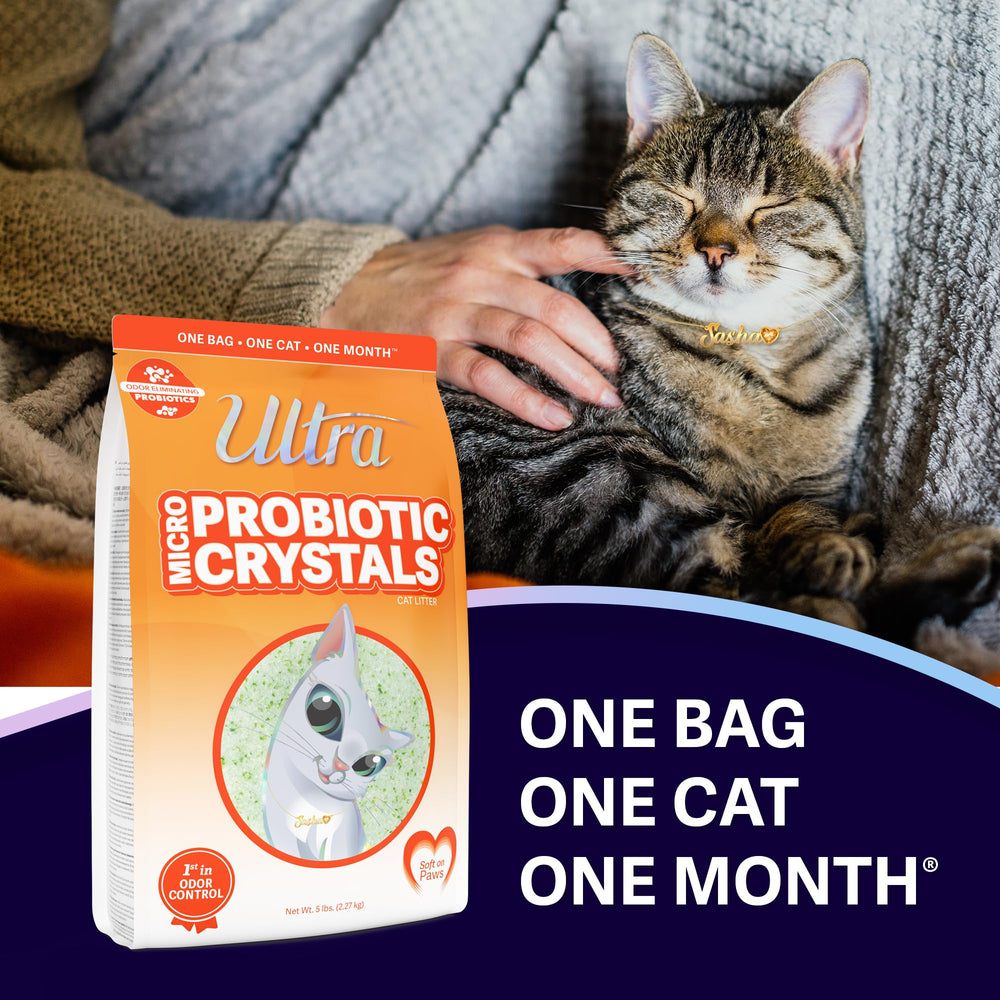 ULTRA cat litter close-up shows 2-inch depth for easy refilling.