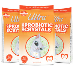 ULTRA Ultra Probiotic Micro Crystals cat litter pack, 15 lb total, ideal for home use.