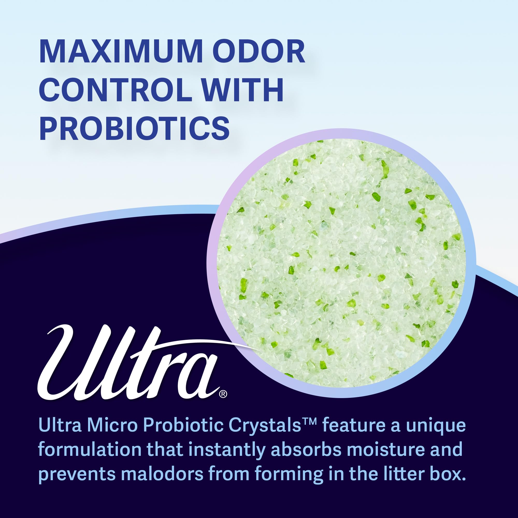 ULTRA litter close-up emphasizes soft paw feel for comfortable scooping and use.
