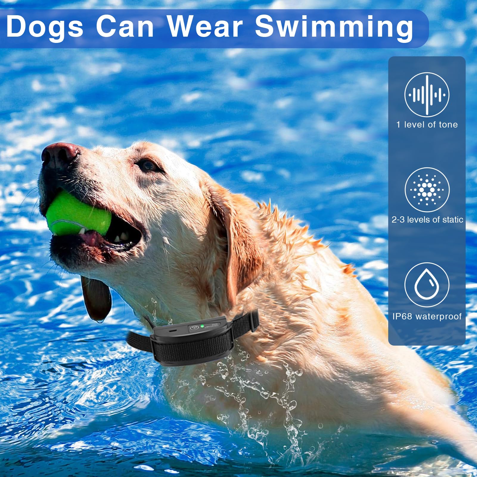 UltraCrab Basic waterproof collars ready for swimming and rain.
