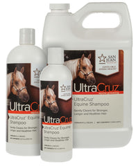 UltraCruz Equine Shampoo rich lather enhances dirt removal while preserving natural oils.