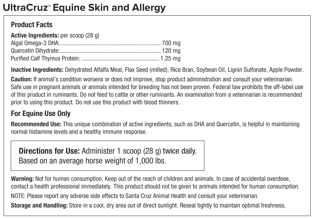UltraCruz product label close-up shows USA-made formulation.