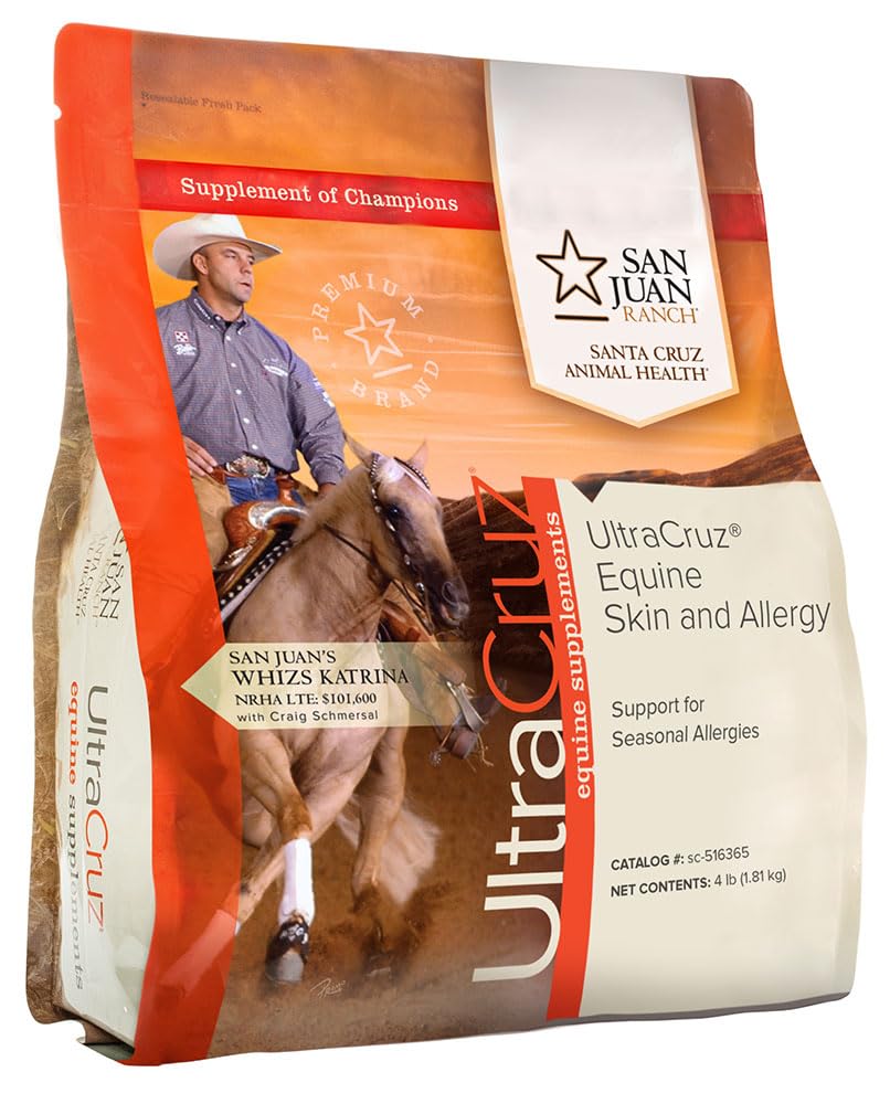 UltraCruz Skin and Allergy pellets serving enables consistent daily dosing.