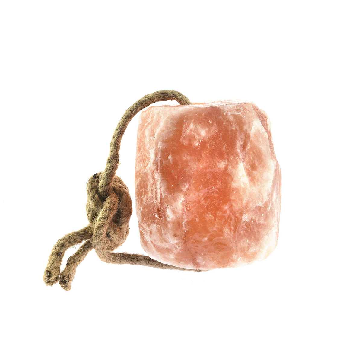 UMAID Himalayan Salt Lick on rope for horses; supports mineral intake.