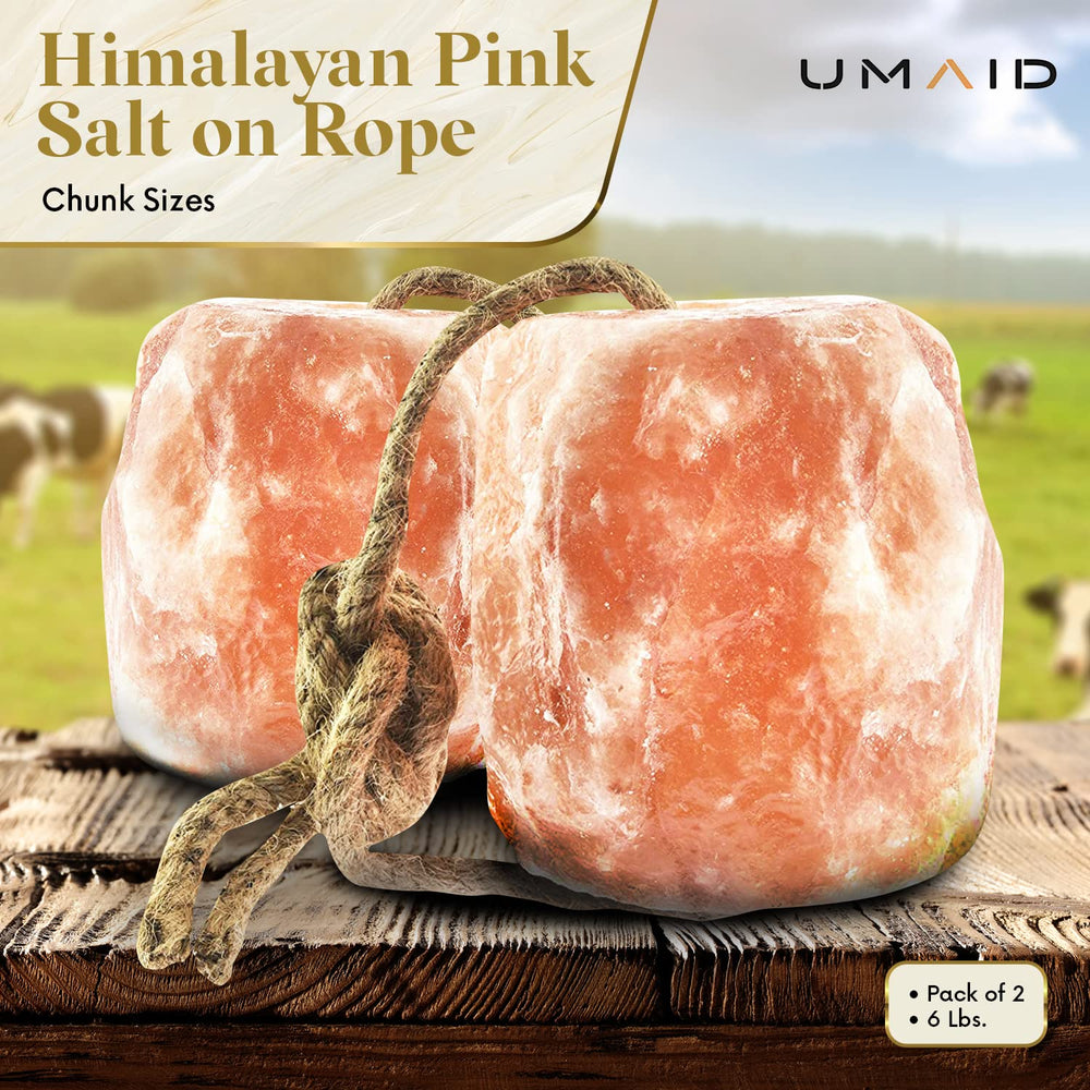 UMAID Himalayan salt lick two-pack ready for multi-animal setups