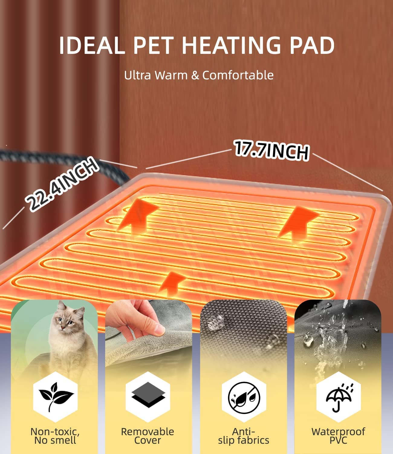 UNCN washable micro-plush cover for indoor use