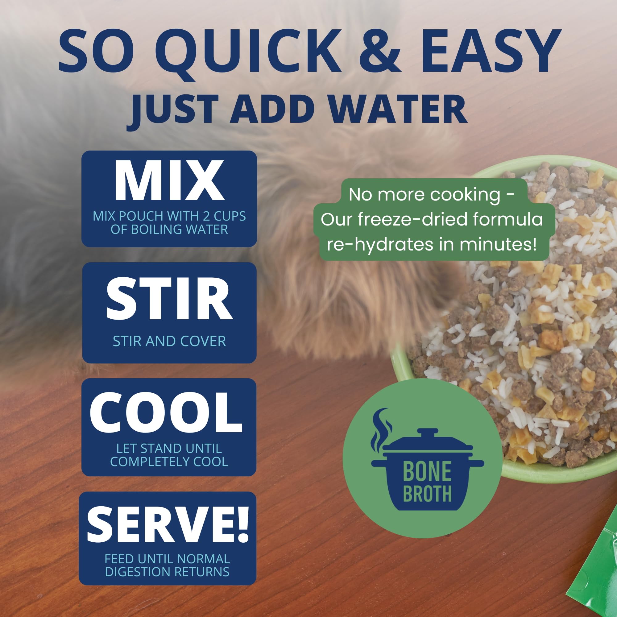 Under the Weather Bland Diet chicken meat image focus, 100% human-grade protein for flavor and appeal.