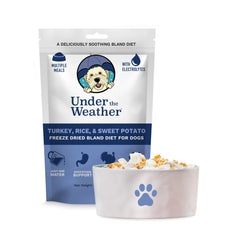 Under the Weather Bland Diet dog bag front showing packaging and branding