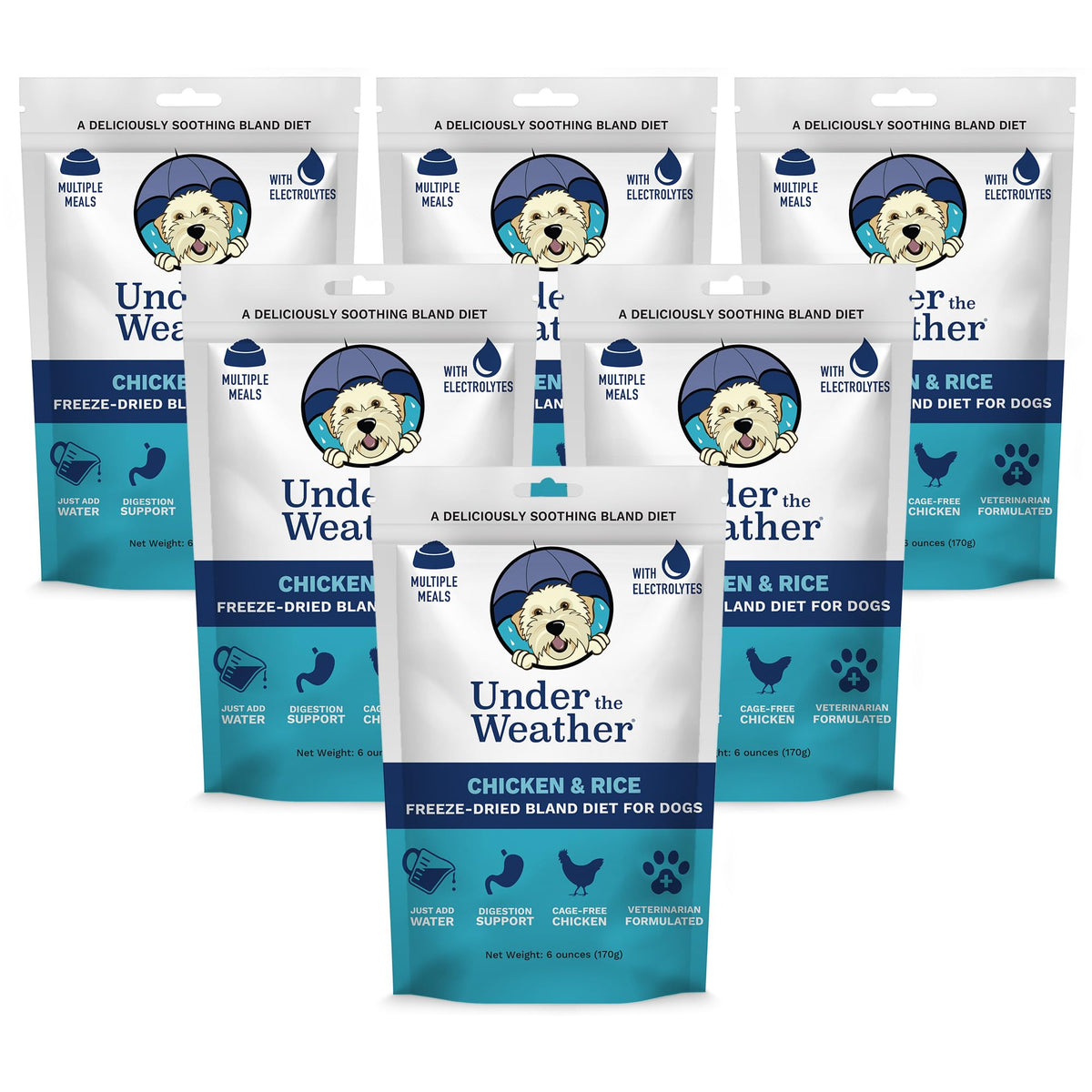 Under the Weather Bland Diet pouch ready to rehydrate for travel or home use.