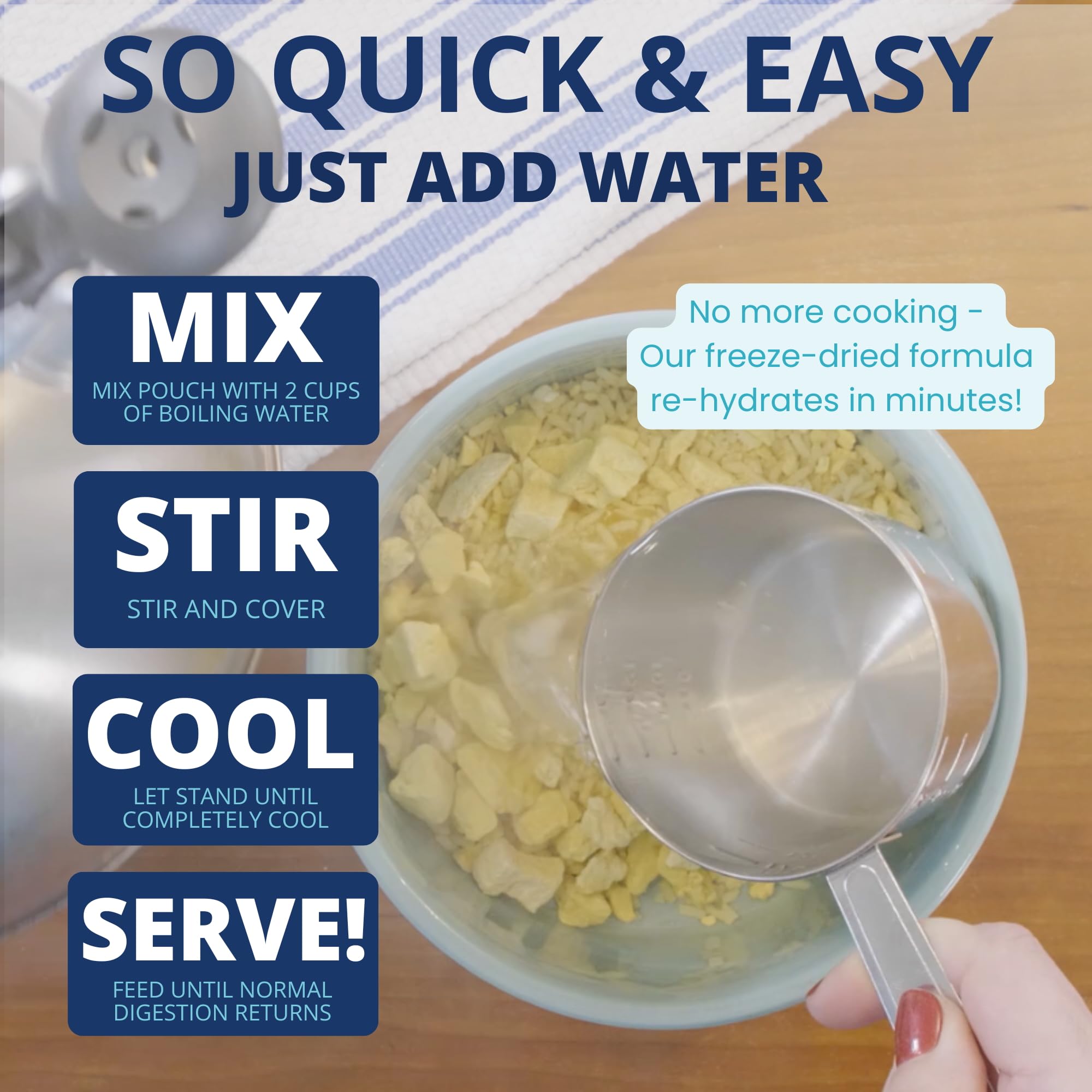 Rehydrated Under the Weather bland diet served in a bowl for hydration.