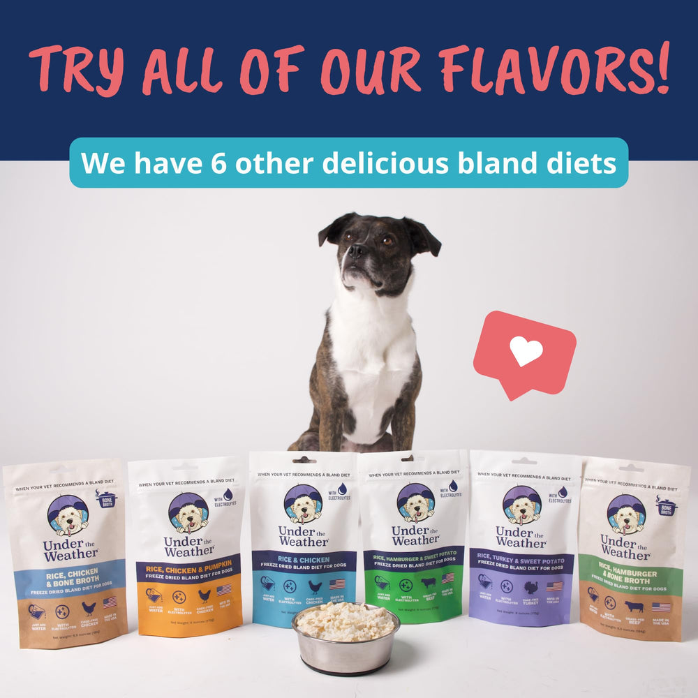 Under the Weather bland diet doubles as a topper or complete bland meal for sensitive stomachs.
