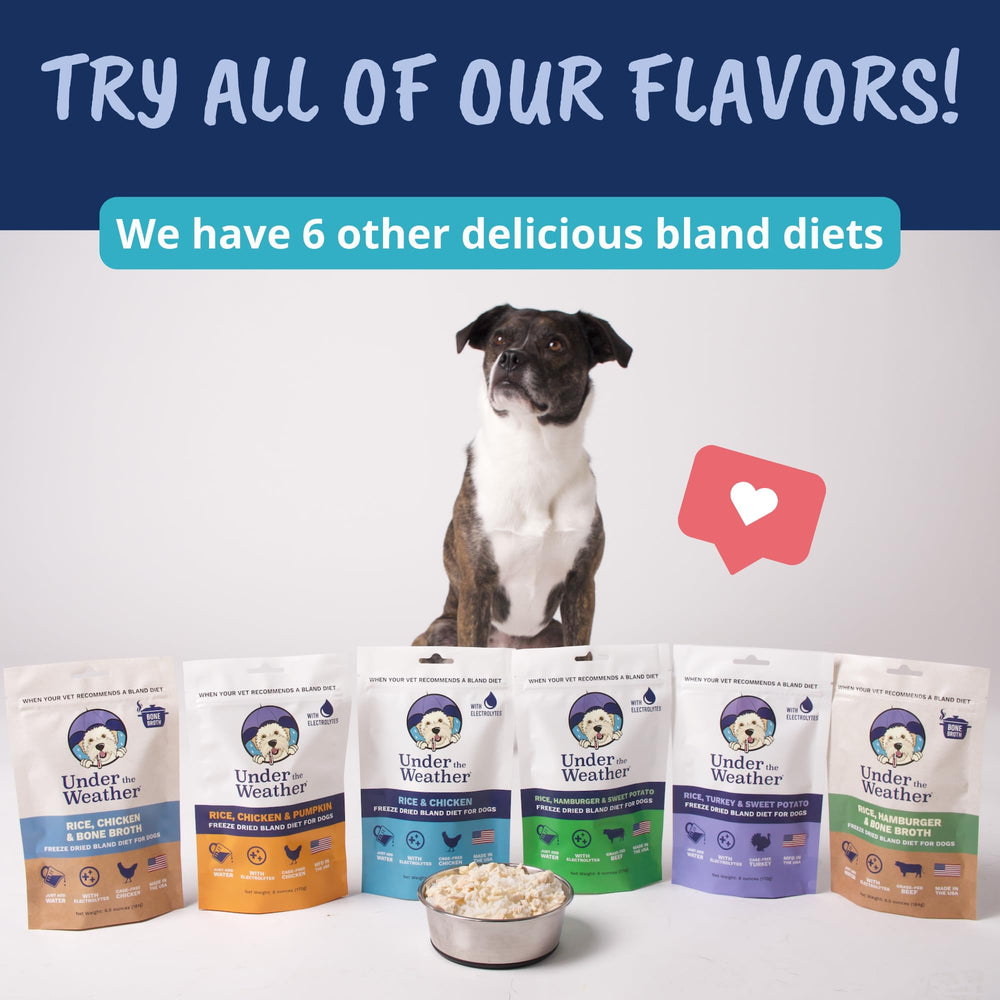 Under the Weather Bland Diet human-grade ingredients label close-up