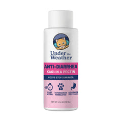 Under the Weather cat diarrhea medicine bottle pour for quick soothing of upset stomach