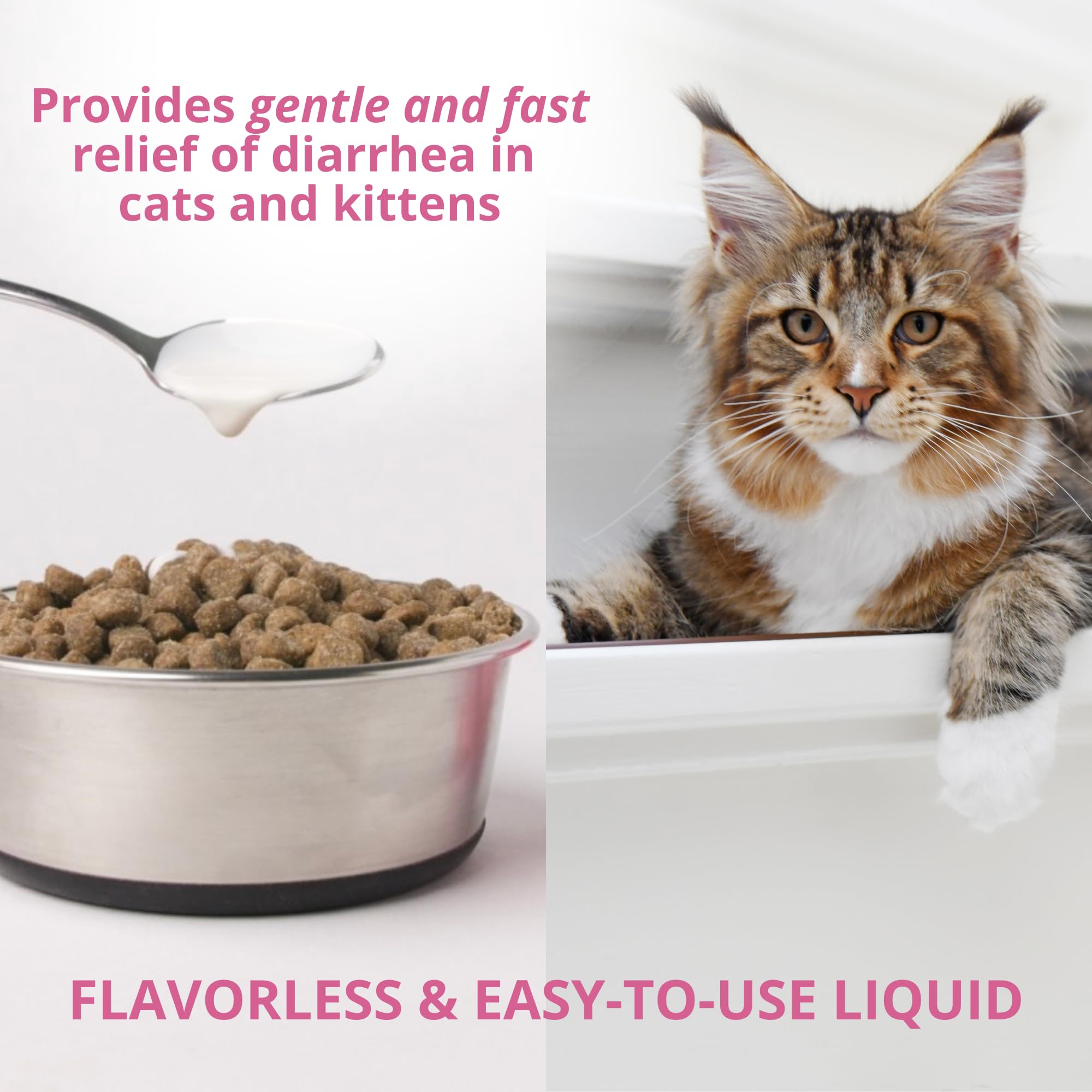 Under the Weather cat diarrhea medicine ingredients kaolin and pectin shown