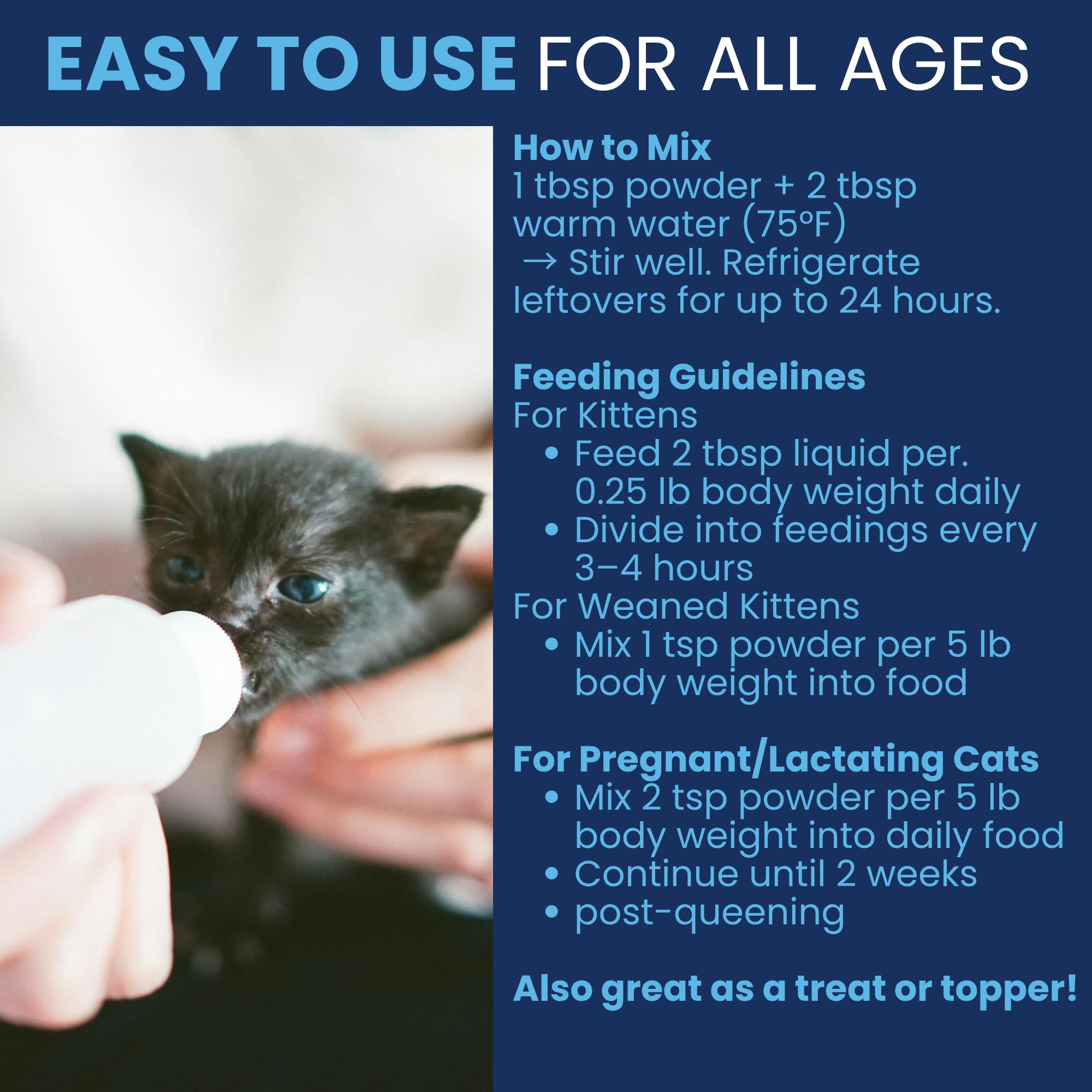 Under the Weather scoop with powder for precise kitten feeding