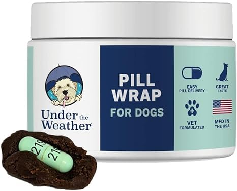 Under The Weather pill wrap for dogs hides medicine with delicious chicken flavor.