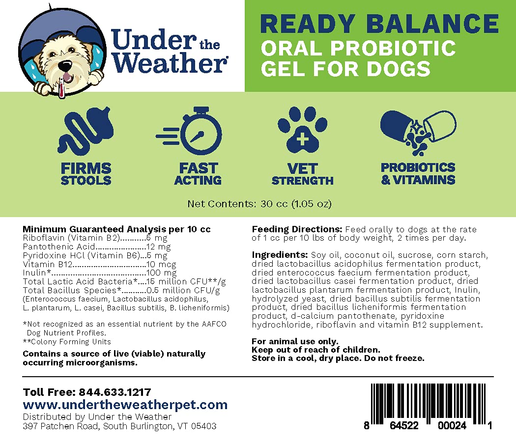 Under the Weather Ready Balance dial-a-dose tube enables precise daily dosing.