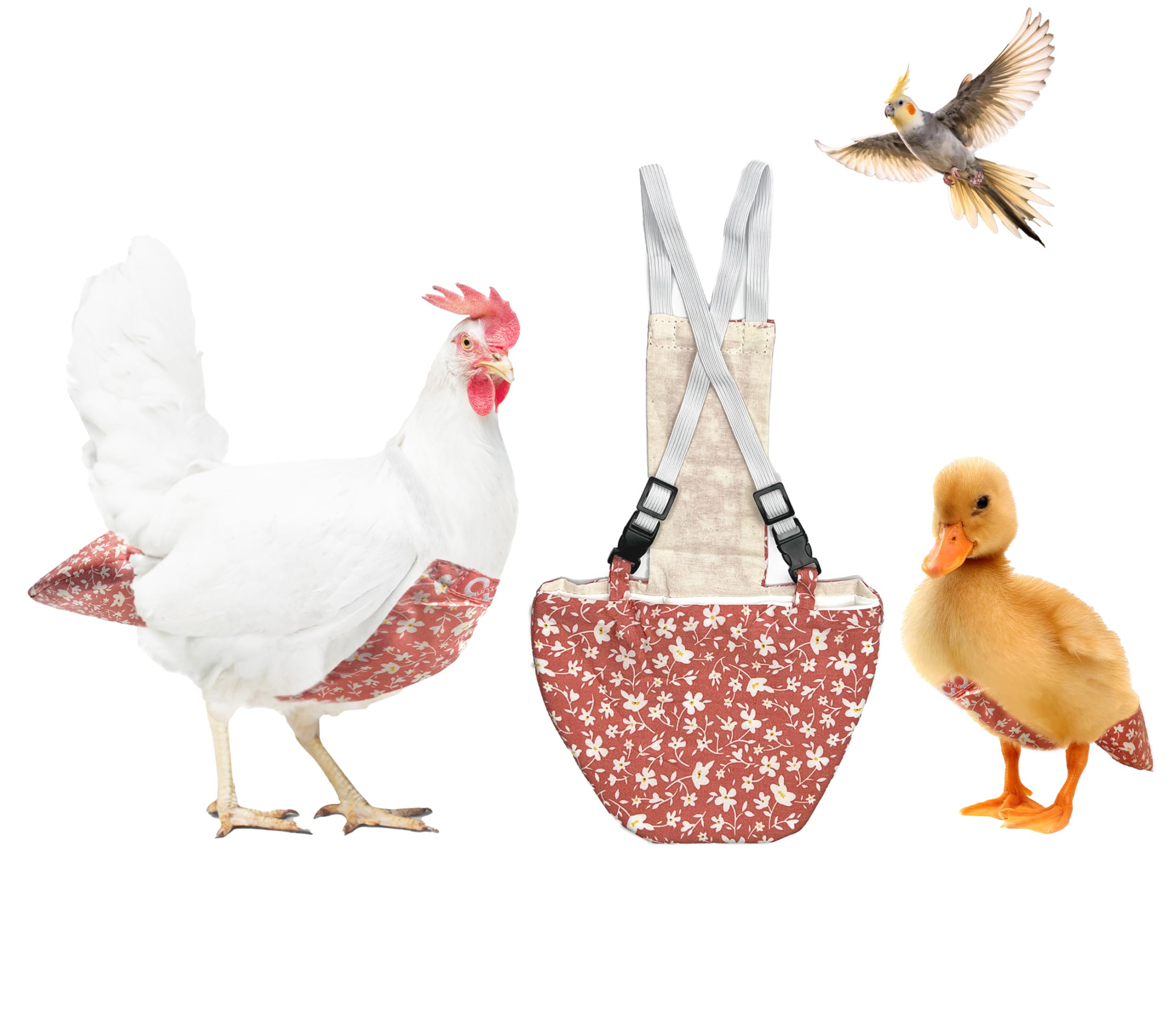 Uni Infinity chicken diaper with secure buckle strap for stable fit