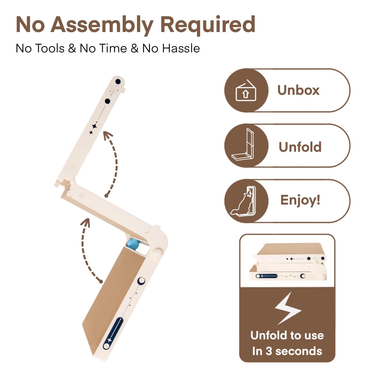 UniBlissy scratcher ships with no assembly required for instant use.