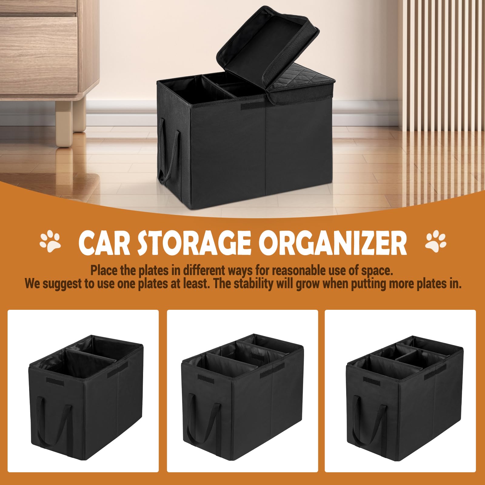 UNICITII adjustable divider creating tidy storage sections