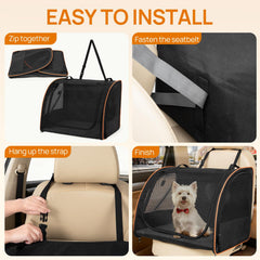UNICITII dog car seat folded flat for compact trunk storage