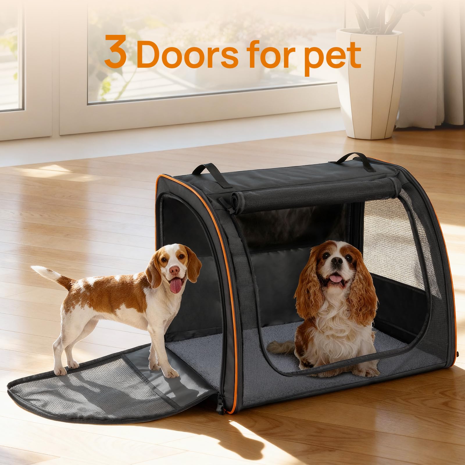 UNICITII dog car seat with adjustable safety belt attachment