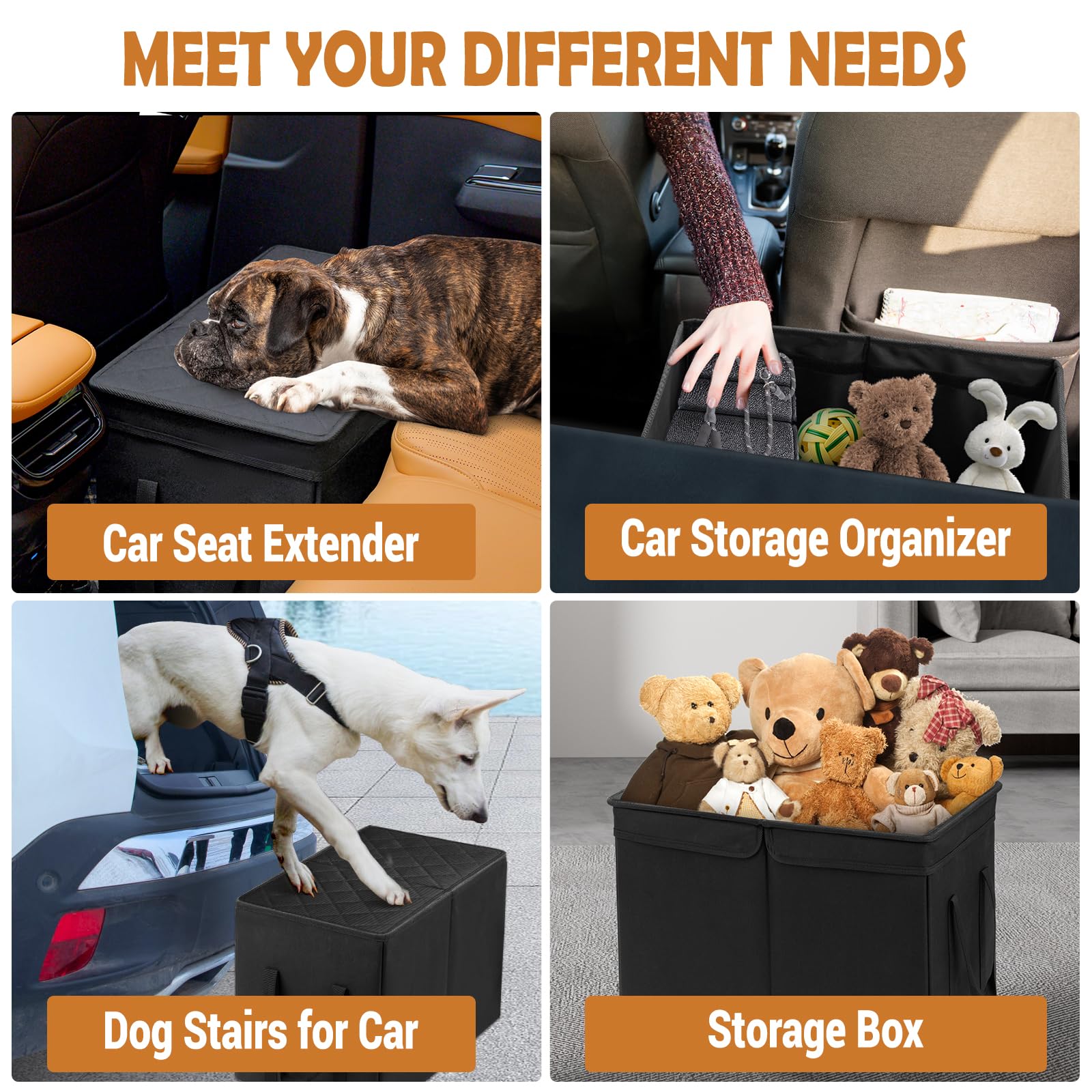 UNICITII trunk filler and pet stair use for versatile car setup