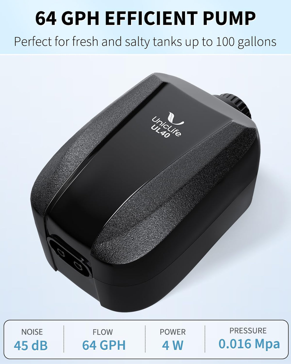 Uniclife adjustable flow knob to customize air delivery