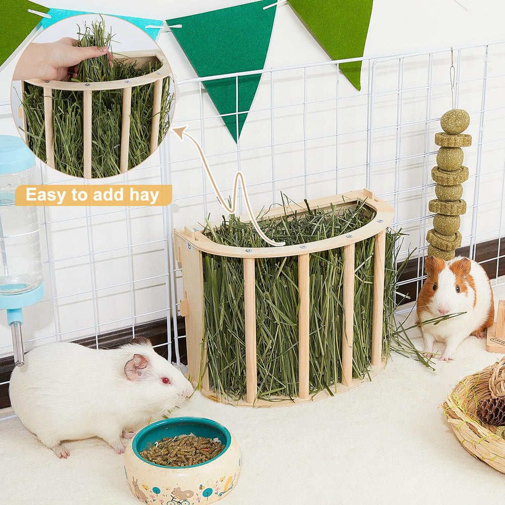 Unicorn Catcher clean cage hay feeder helps keep bedding tidy.