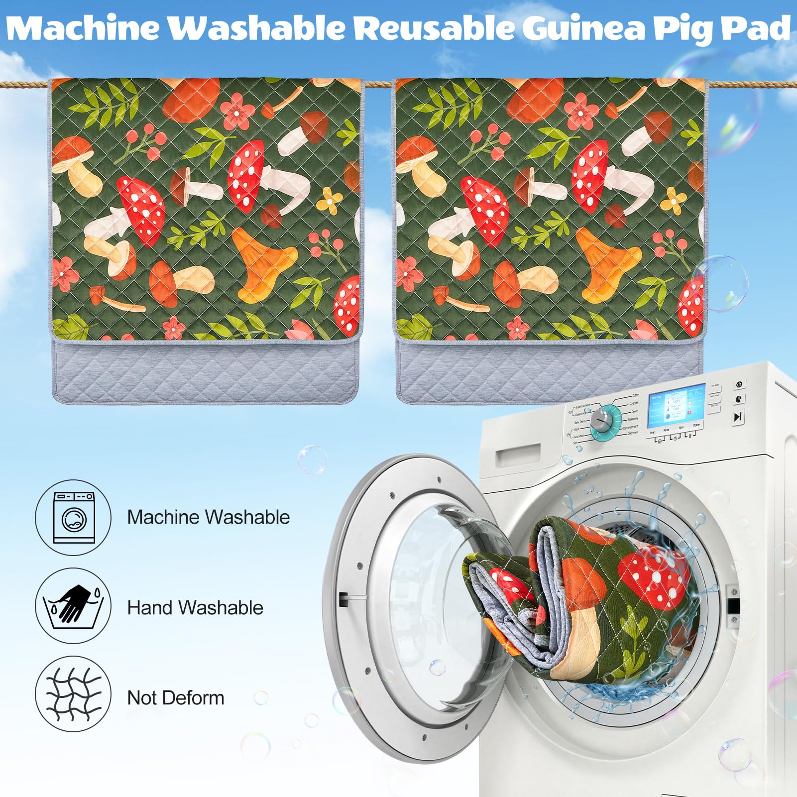 Unicorn Catcher easy-clean guinea pig bedding remains soft after washing
