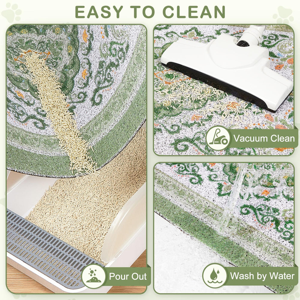 Unicorn Catcher easy-clean litter mat simplifies maintenance with simple shake and rinse.