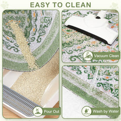 Unicorn Catcher easy-clean litter mat simplifies maintenance with simple shake and rinse.