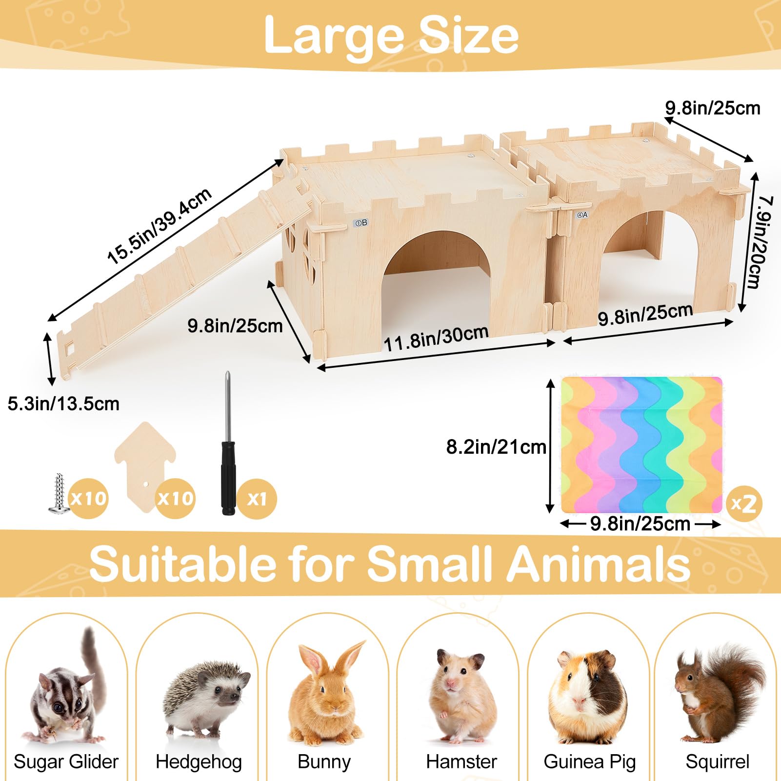 Unicorn Catcher guinea-pig-bed-mats protect floors and absorb moisture.
