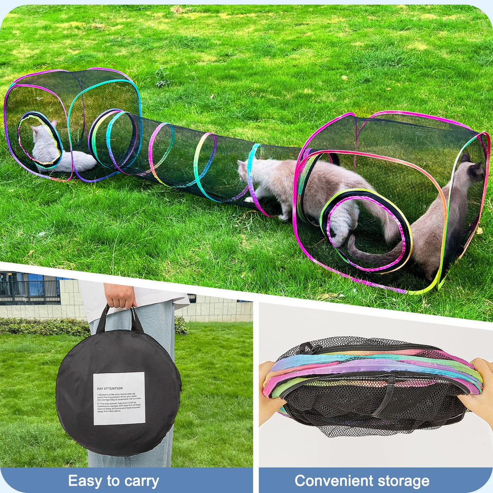 Unicorn Catcher spacious two-cube design for multiple cats.