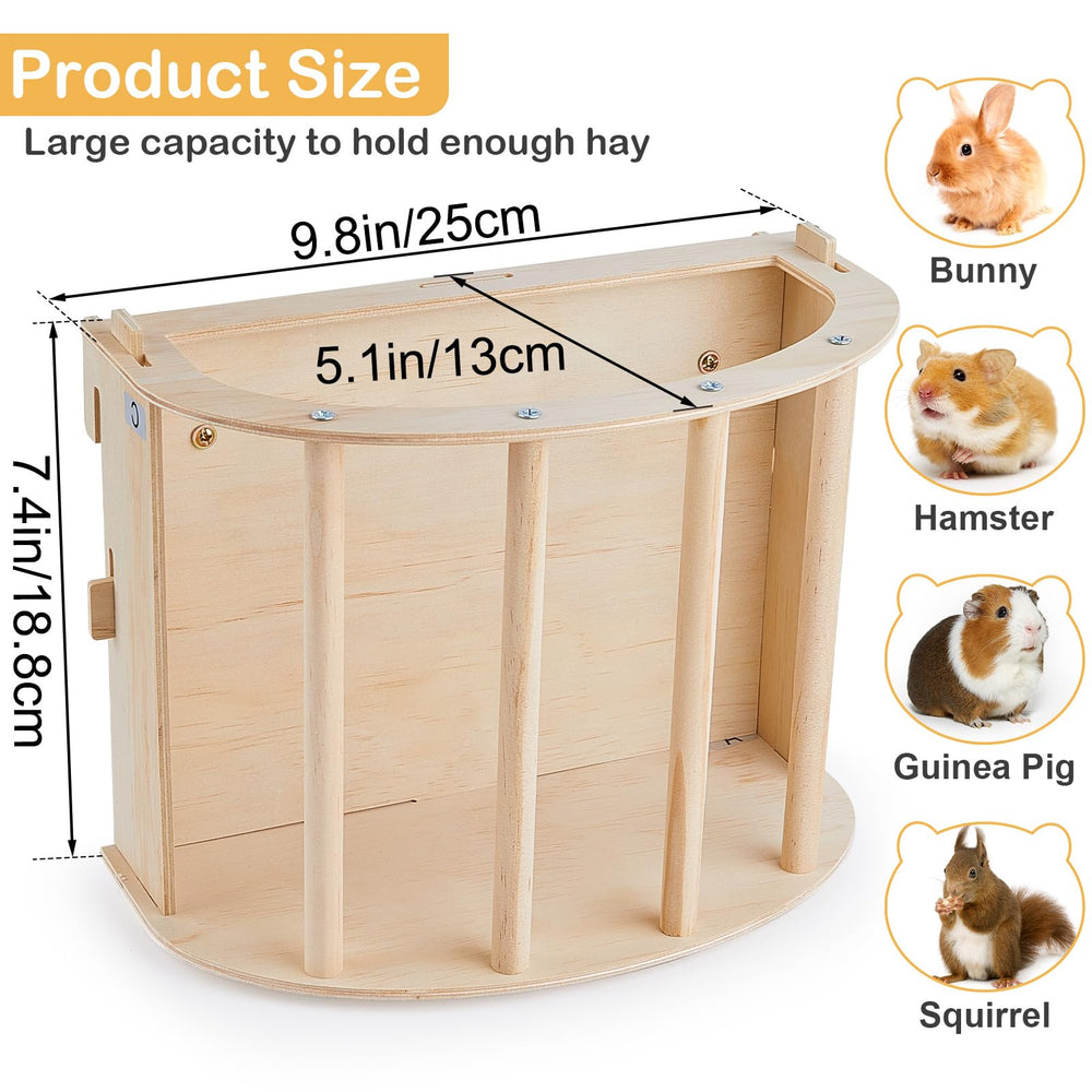 Unicorn Catcher pet-safe wooden hay rack for small pets.