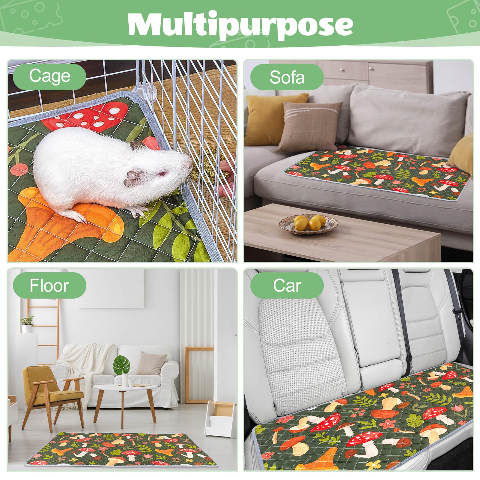 Unicorn Catcher soft nesting bed guinea pig pad enhances comfort.