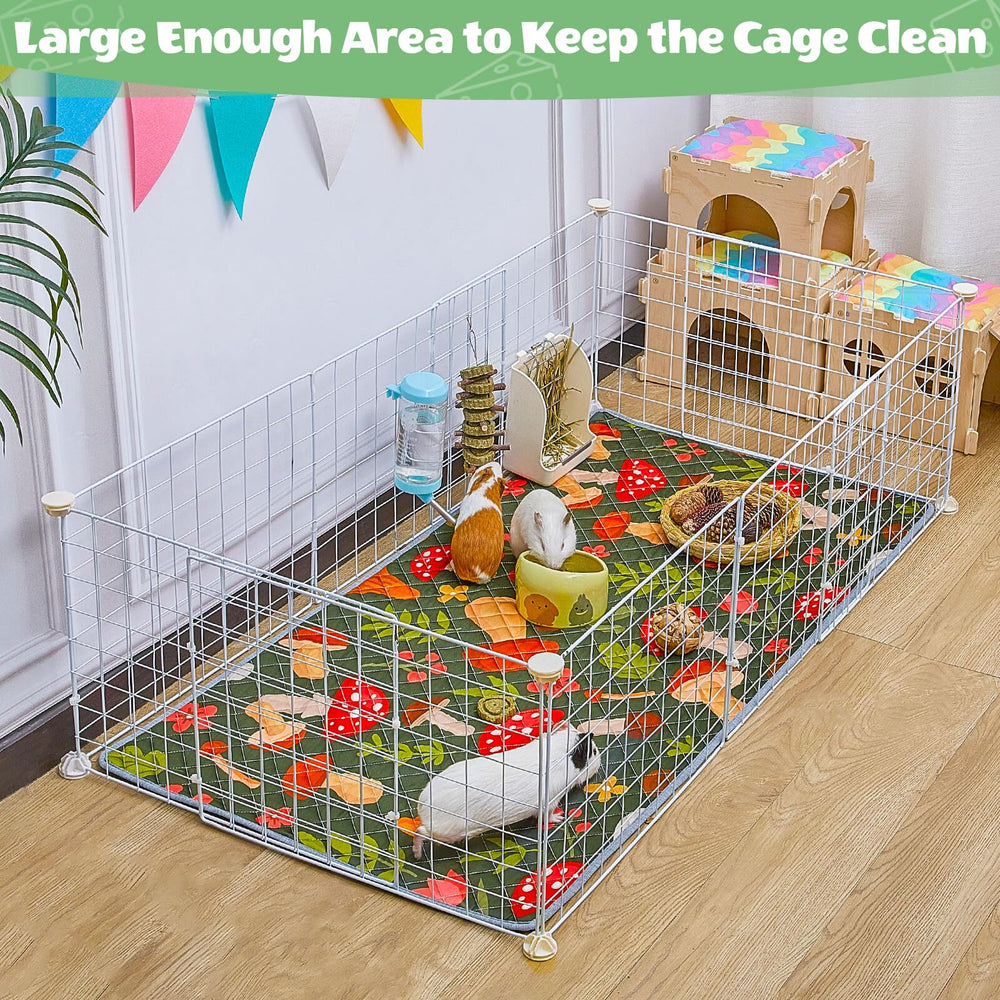 Unicorn Catcher washable guinea pig cage liner keeps bedding dry and tidy
